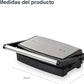 Mini Grill Abatible - Parrilla Eléctrica y Plancha de Asar con Apertura 180º - 32x27x11 cm