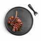Plato hierro fundido, carne a la piedra: 26 cm. y 30 cm.