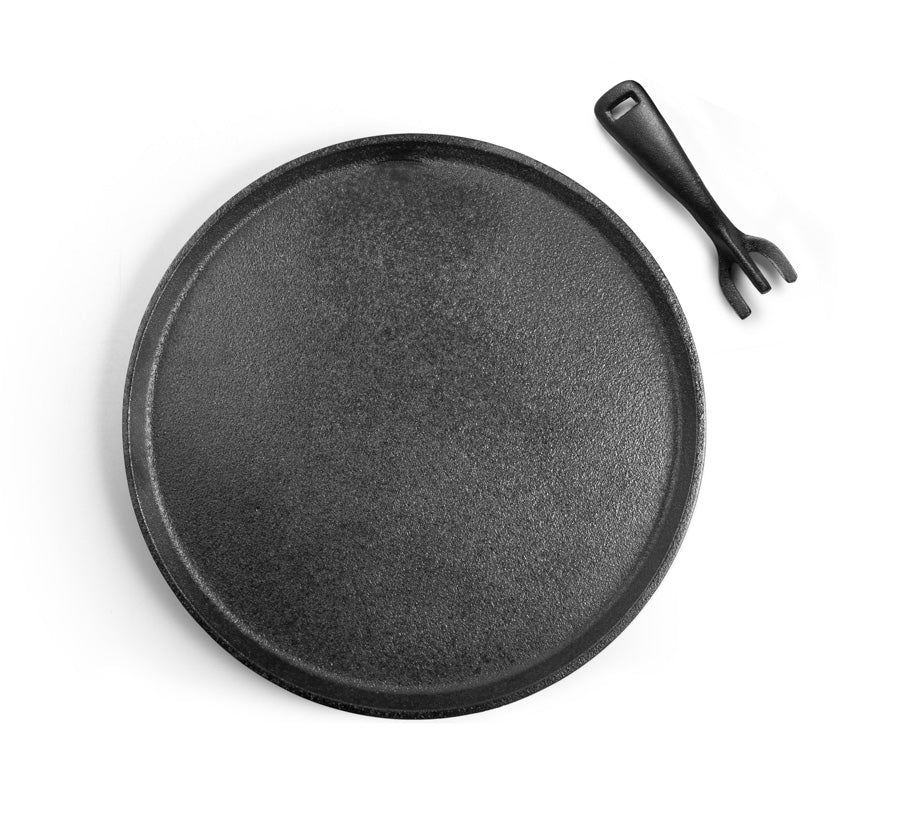 Plato hierro fundido, carne a la piedra: 26 cm. y 30 cm.