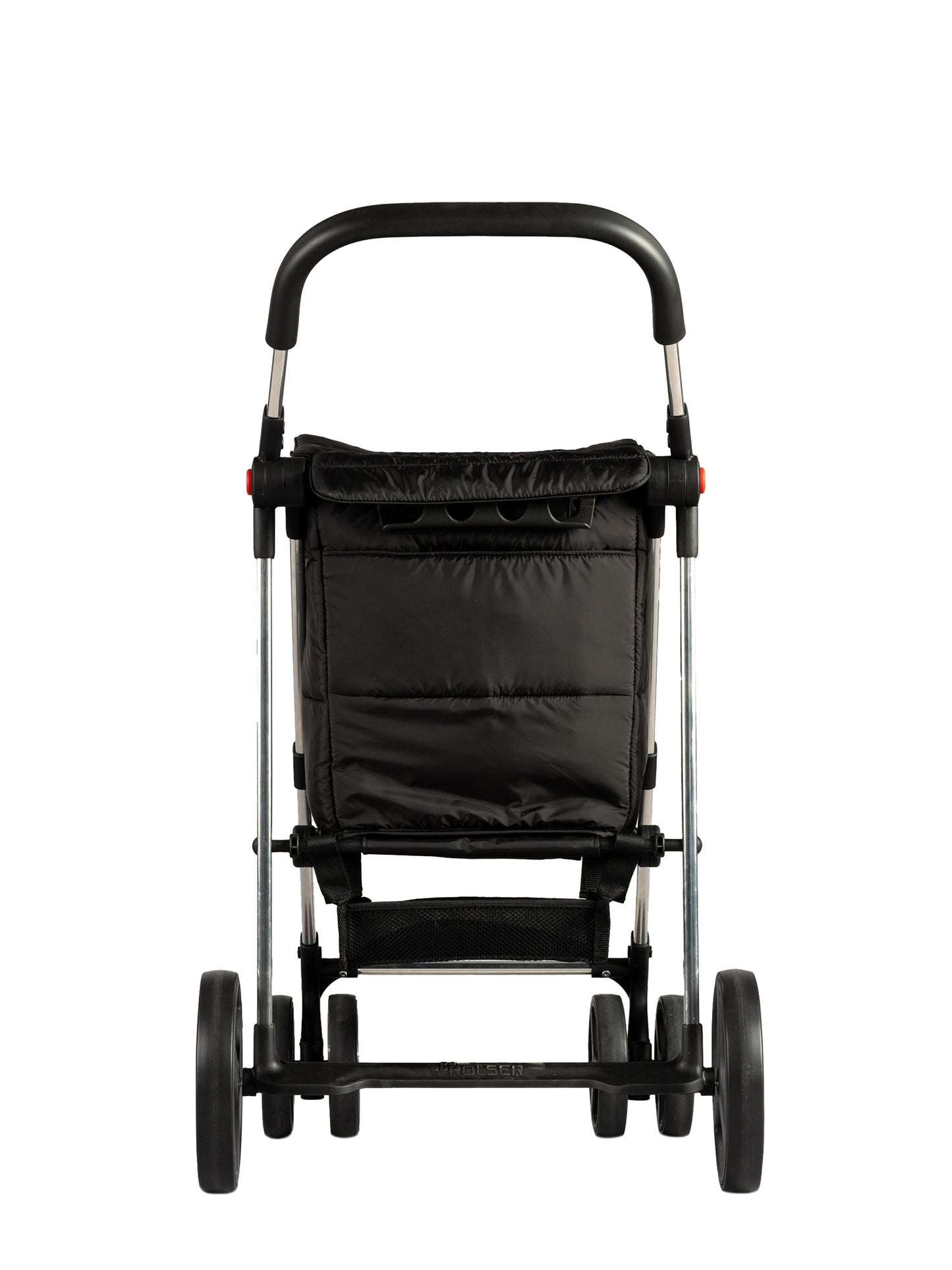 Carro de Compra Basket Polar Todoterreno 4 Ruedas 2 Giratorias Plegable - Color Negro