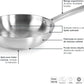 Sartén Sin Antiadherente Modelo Foodie | Sartén de Acero Inoxidable | Compatible con Todo Tipo de Cocinas