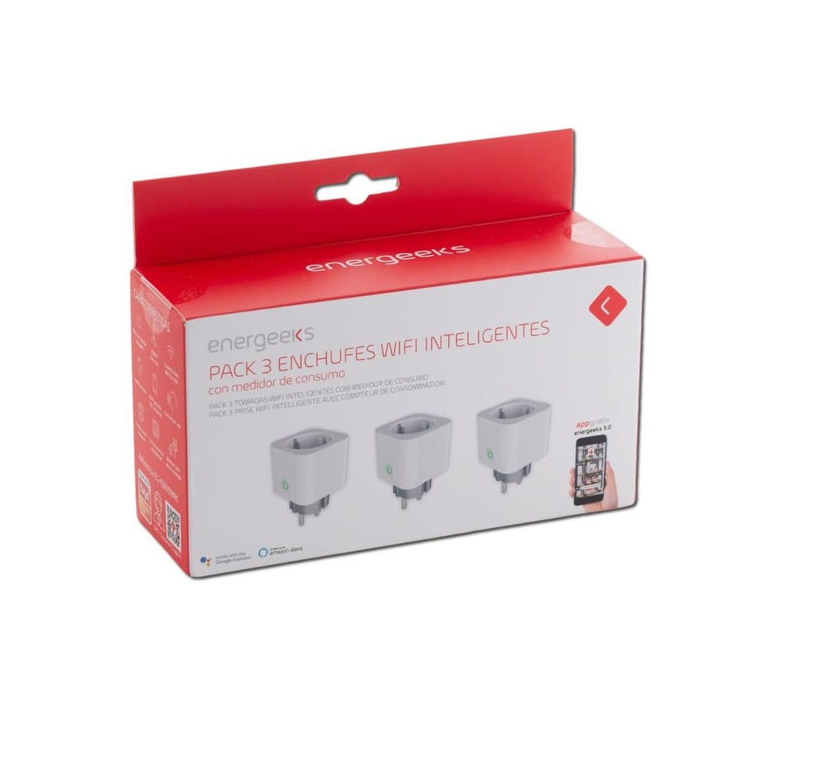 Pack de 3 Enchufes Wifi Inteligentes EG-EW009MC