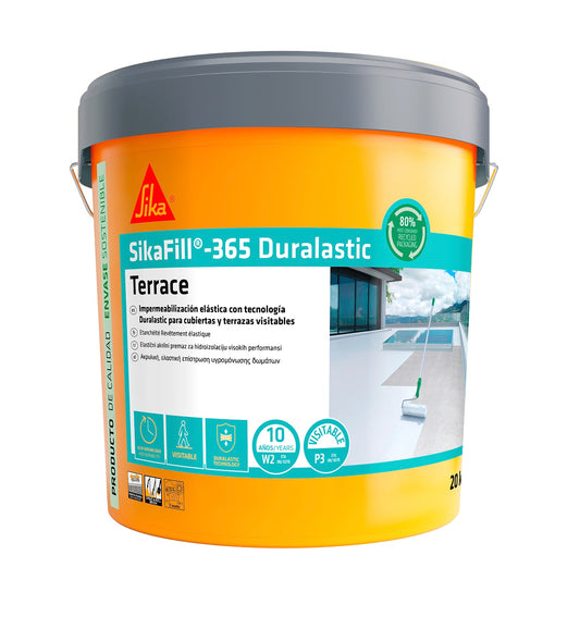 Caucho Revestimiento Acrílico Impermeable Impermeabilización Sikafill 365 Terrace