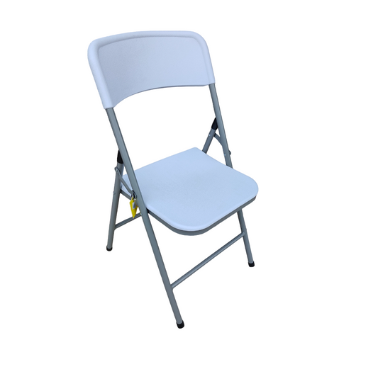 Silla Plegable Blanca Ligera y de Gran Resistencia | Medidas 48x46x85 cm