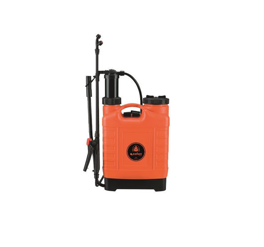 Sulfatadora Pulverizador de Mochila para Espalda Manual | Capacidad: 12 litros | Color: Naranja y Negro