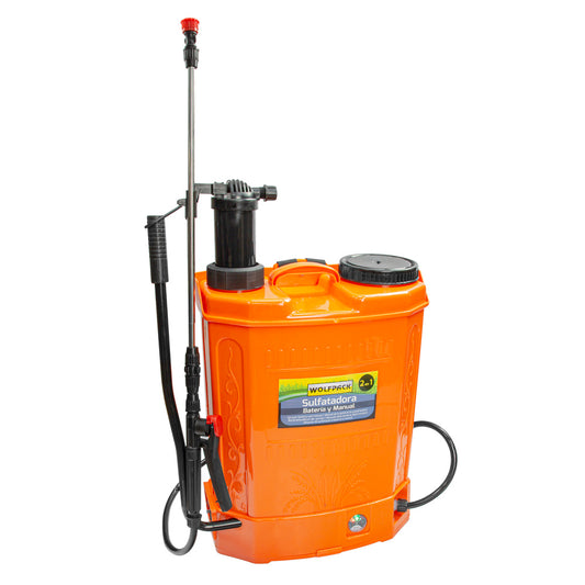 Sulfatadora Pulverizador Eléctrico A Batería - Doble Uso Batería o Manual - 16 Litros