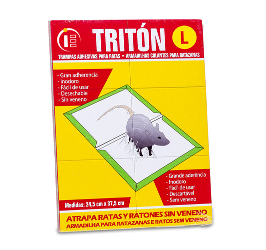 Trampa Adhesiva para Ratones e Insectos con Pegamento Tritón