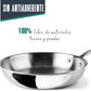 Sartén sin Antiadherente TriChef, Sartén Tricapa en Acero Inoxidable 18/10, Libre de Tóxicos, Apta para todo tipo de cocina