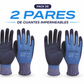 Guante Impermeable de Trabajo Rainsoft de Latex Bicapa y Palma Porosa - Pack de 2 Pares