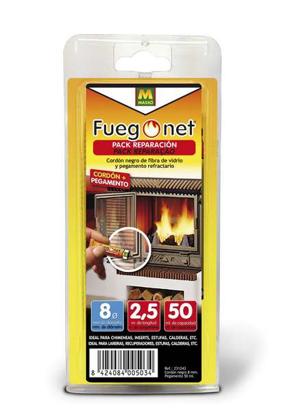 Cordón negro + cola fuegonet calderas, estufas leña,chimeneas, etc.