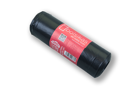 Caja 15 rollos de Bolsa Basura negra 100 litros 85x105 mm Rollo de 10 bolsas.