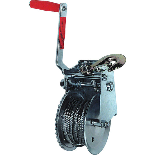 Torno cable acero cabrestante con manivela y base para atornillar