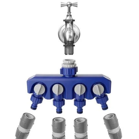 Racord de Riego Polipropileno 4 Vías Hembra